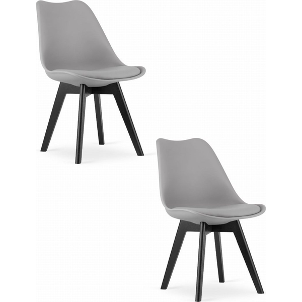 Stol MARK - siv / črne noge x 2