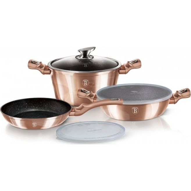 BerlingerHaus BH/7047 Metallic Line Rose Gold Edition Edénykészlet - Kovácsolt Alumínium, Rose Gold (BH-7047)
