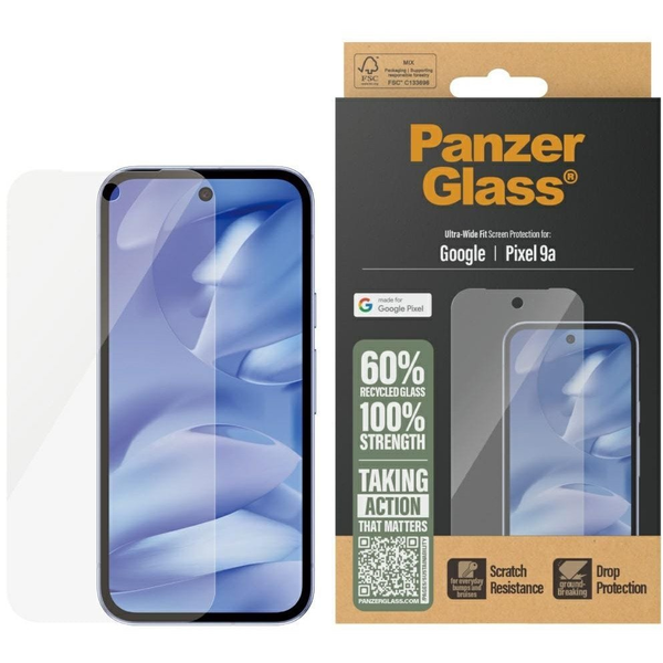 Tvrzené sklo pro Google Pixel 9a 5G, PanzerGlass Ultra-Wide