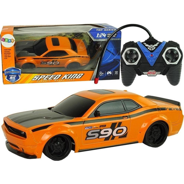  LeanToys Auto sportowe 1:24 zdalnie sterowane pomarańczowe