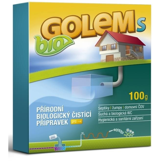 BIO GOLEM S Szeptikus tartályokba és emésztőgödrökbe 100 g (8594825002780)