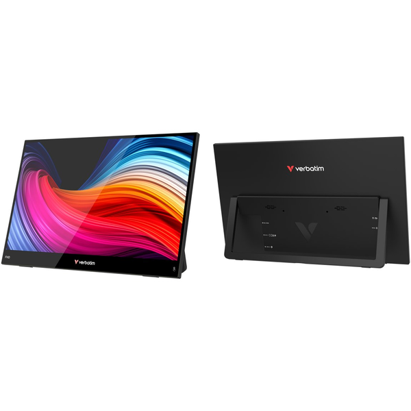Verbatim Portable 14" FHD Touch Monitor LIGHT Bærbar skærm Sort 35,6 cm (14") LCD 1920 x 1080 pixel