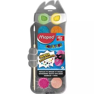 Maped Color Peps vízfesték készlet ajándék ecsettel - 30 mm 12 db (IMA811520)