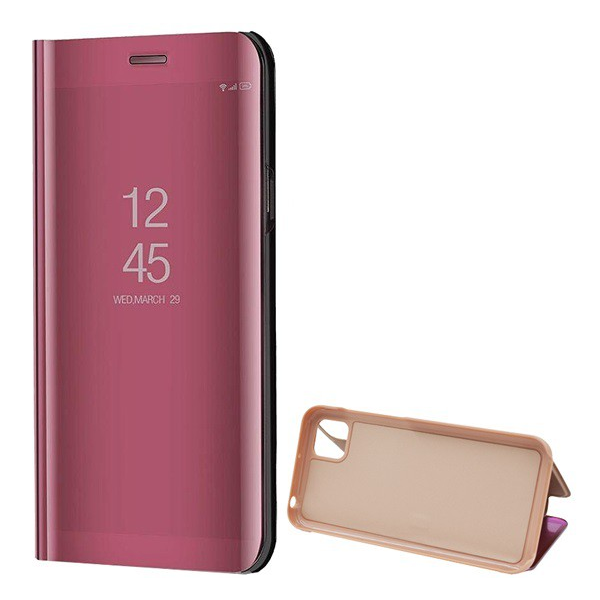 Tok álló (aktív FLIP, oldalra nyíló, asztali tartó funkció, tükrös felület, Mirror View Case) ROZÉARANY [Honor 9S] (5996457981298)