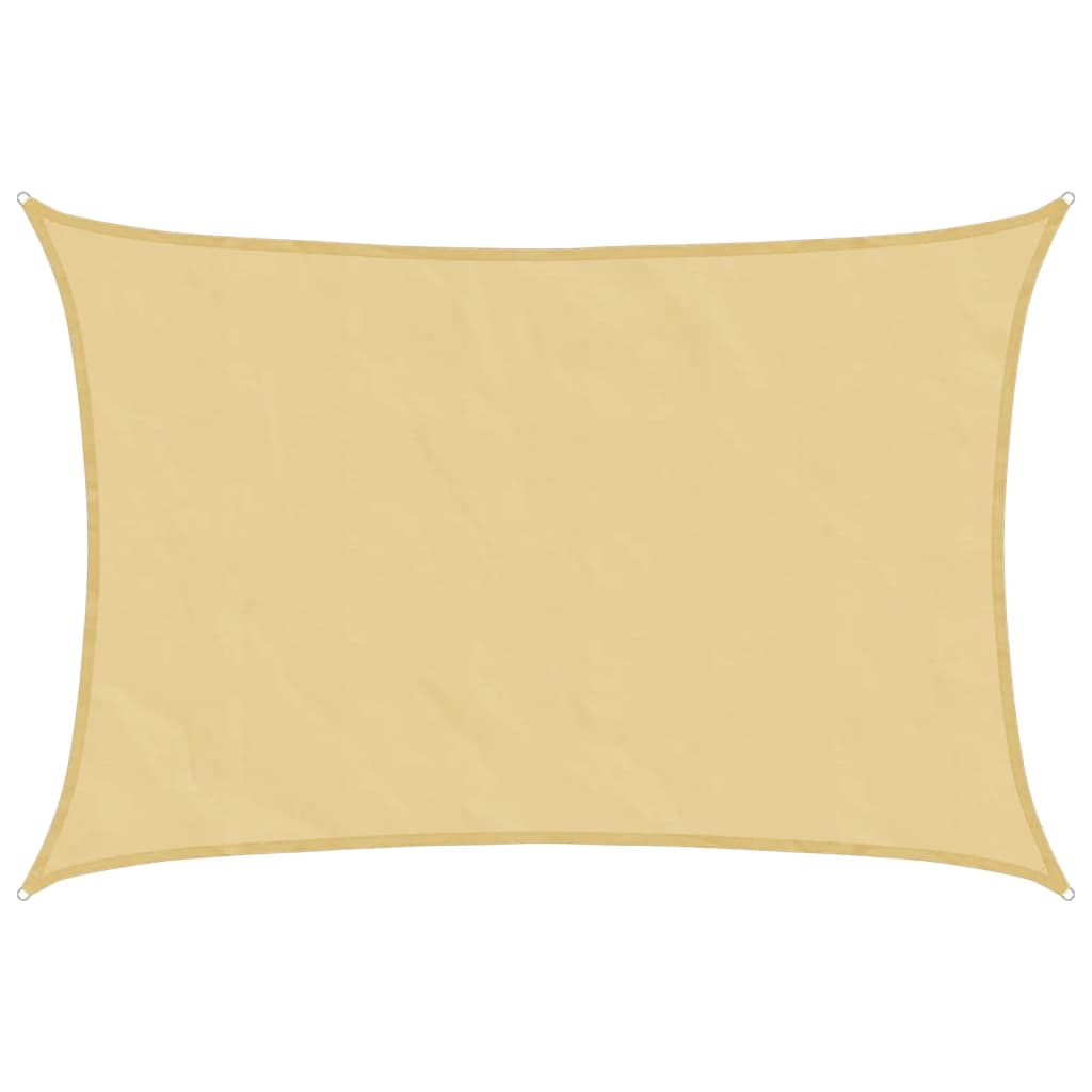 homokszínű 100% oxford szövet napvitorla 4x2,5 m (4000567)
