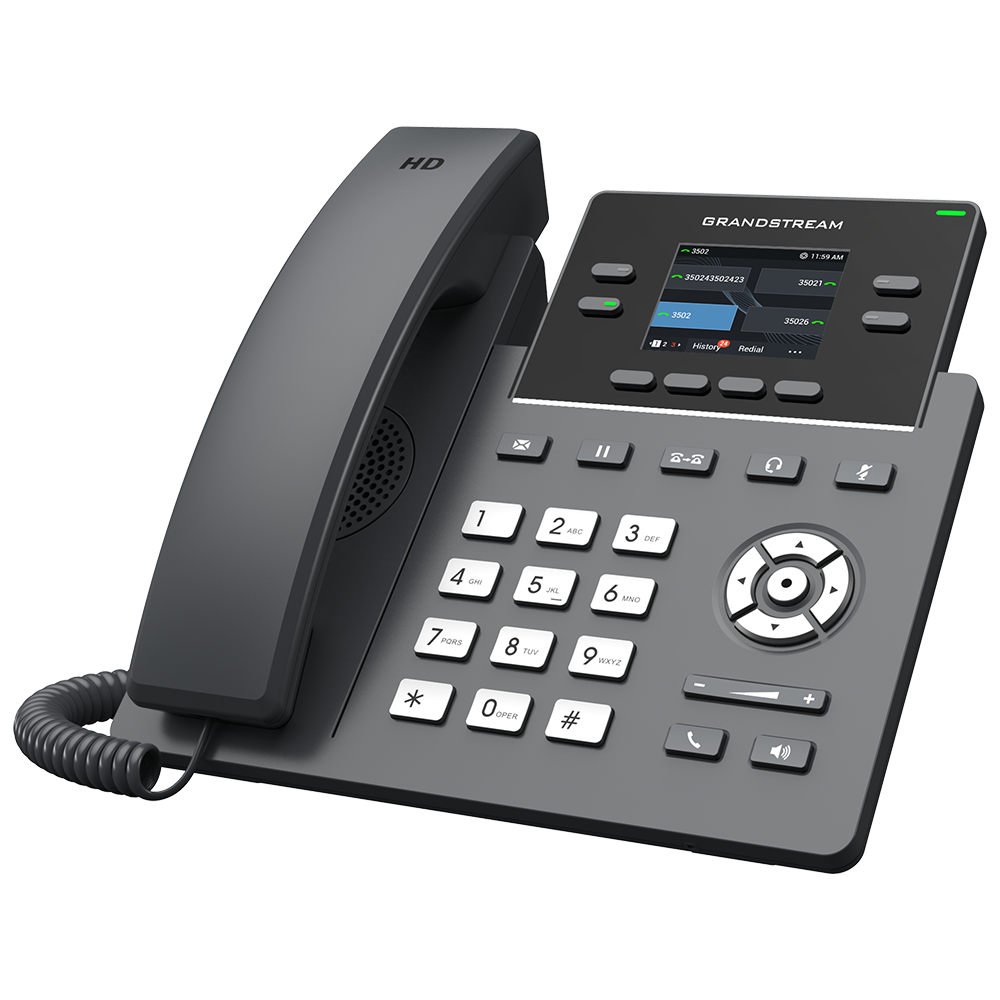 Grandstream GRP2612G VoIP Telefon - Fekete (GRP 2612G HD)