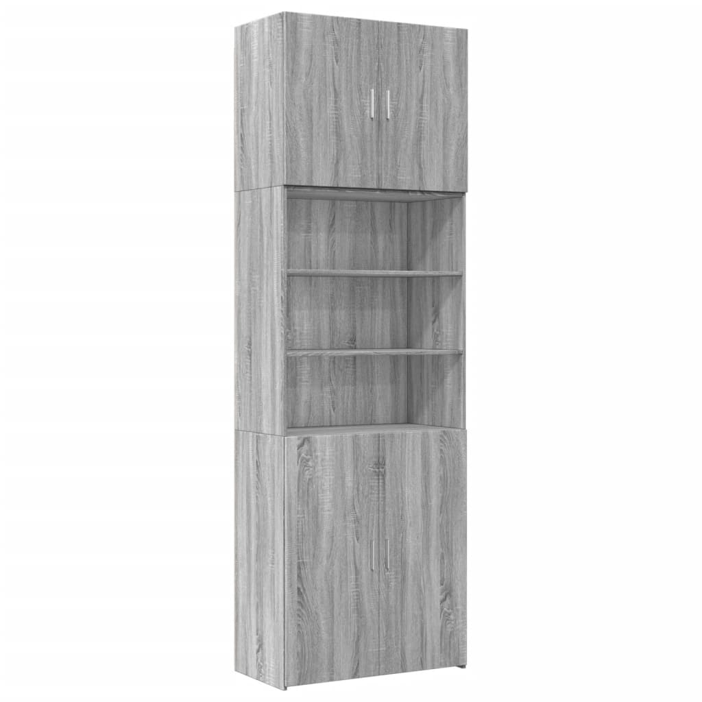 szürke sonoma színű szerelt fa magasszekrény 80 x 42,5 x 249 cm (3281362)