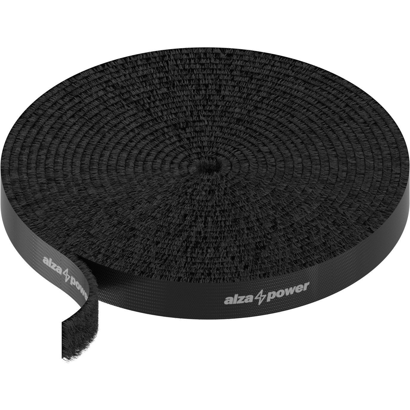 AlzaPower VelcroStrap+ Roll 5m fekete (APW-COGRS5B)