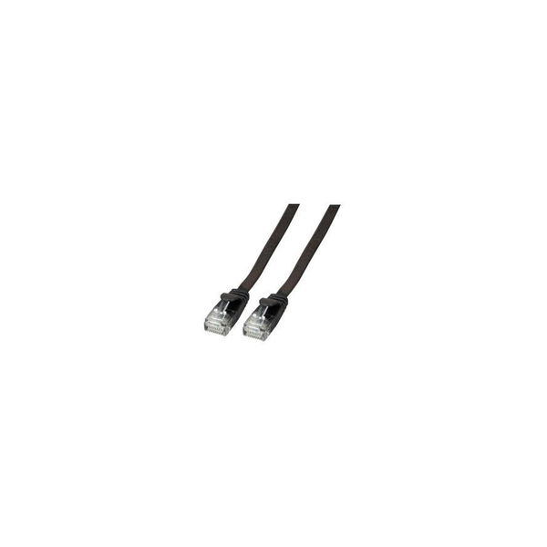 EFB RJ45 Flachpatchkabel U/UTP, Cat.6A, PVC, 1,5m, schwarz (K8107SW.1,5)