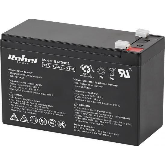 Gel baterija REBEL 12V 7Ah