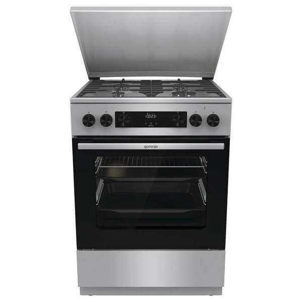 Gorenje GKS6C71XF Kombinált 4 zónás szabadonálló Gáz/Elektromos Tűzhely - Inox