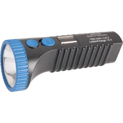 Akkus, LED-es kézilámpa, Cree LED, 6 óra, fekete/kék, AccuLux PowerLux 422083 (422083)
