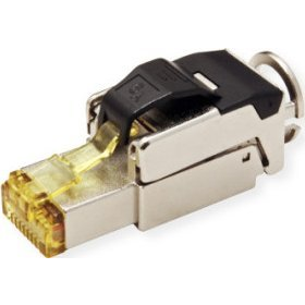 ROLINE Konektor RJ45 kat. 6a stíněný, na lanko / drát, montáž bez nástrojů