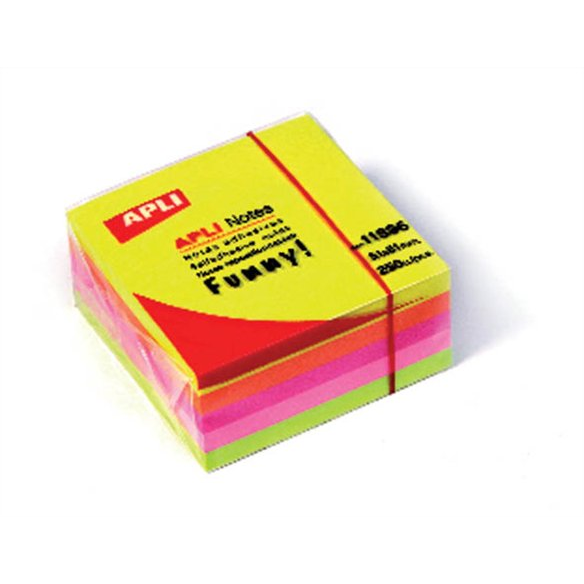 Apli 51x51mm öntapadó jegyzettömb (200db) - Vegyes színek (11596)