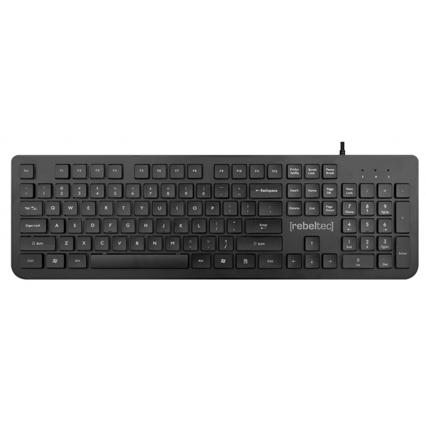 Клавиатура Spiro, Rebeltec, USB, черна