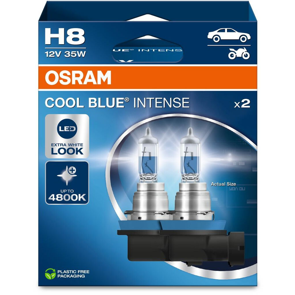 OSRAM H8 Cool Blue Intense Next Generation, 12V, 35W, PG19-1, Duobox (64212CBN-2HB)