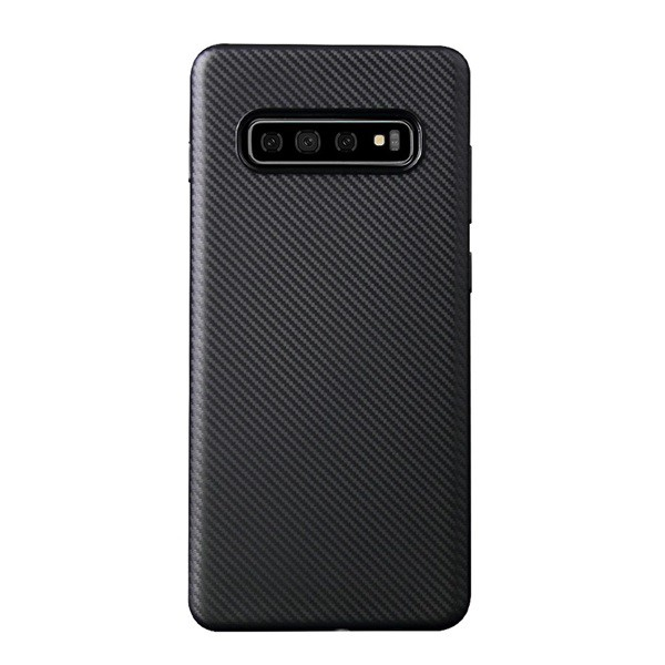 Szilikon telefonvédő (karbon minta) FEKETE [Samsung Galaxy S10e (SM-G970)] (5996457855032)