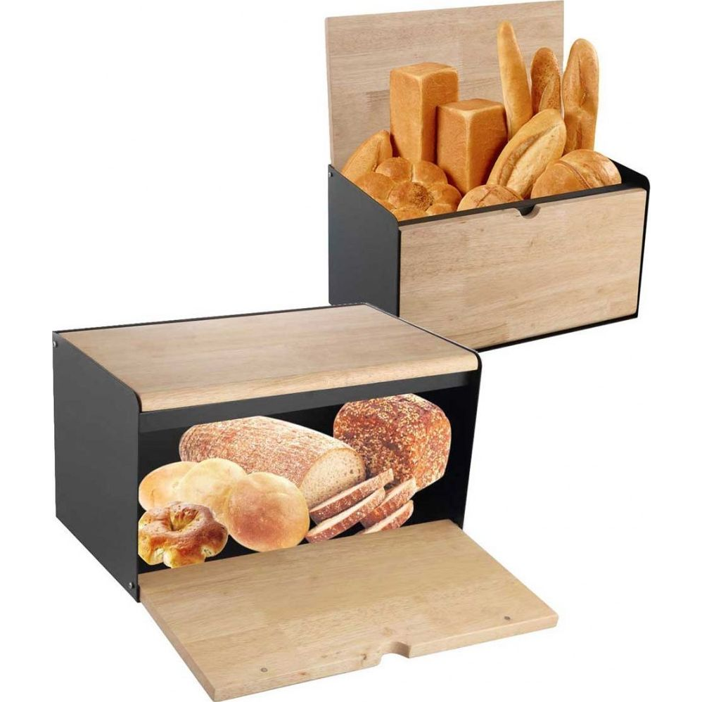 Klausberg Premium Kenyértartó - Rozsdamentes Acél/tölgy KB-7386 (KB-7386)