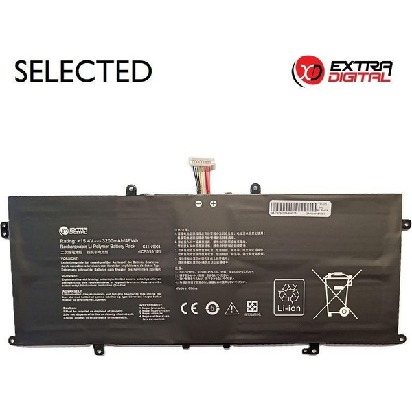 Nešiojamo kompiuterio baterija ASUS C41N1904, 3200mAh, Extra Digital Selected
