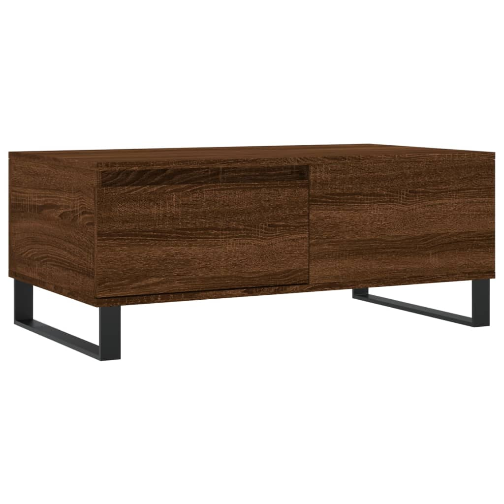 barna tölgyszínű szerelt fa dohányzóasztal 90x50x36,5 cm (830819)