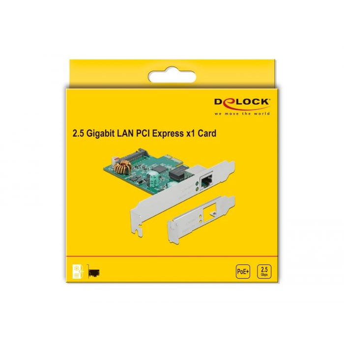 Delock PCI Express x1 kártya 1 x 2,5 Gigabites LAN PoE+ (89139) (del89139)