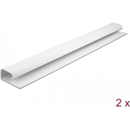 Delock Asztalalatti kábelcsatorna 57 x 25 mm foglalatú és 400 mm hosszú, 2 db. fehér (20884) (20884)
