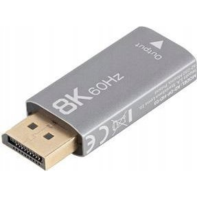 Lanberg AD-DP-HD-03 DisplayPort 1.2 apa - HDMI 2.0 anya 8K 60Hz Átalakító Adapter - Ezüst (AD-DP-HD-03)