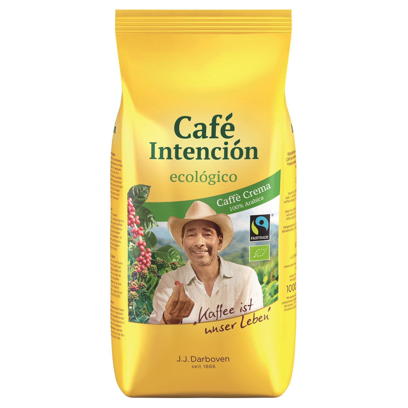 CAFÉ INTENCIÓN ecológico Café Crema FT&BIO szemes kávé 1000g (4006581020686)