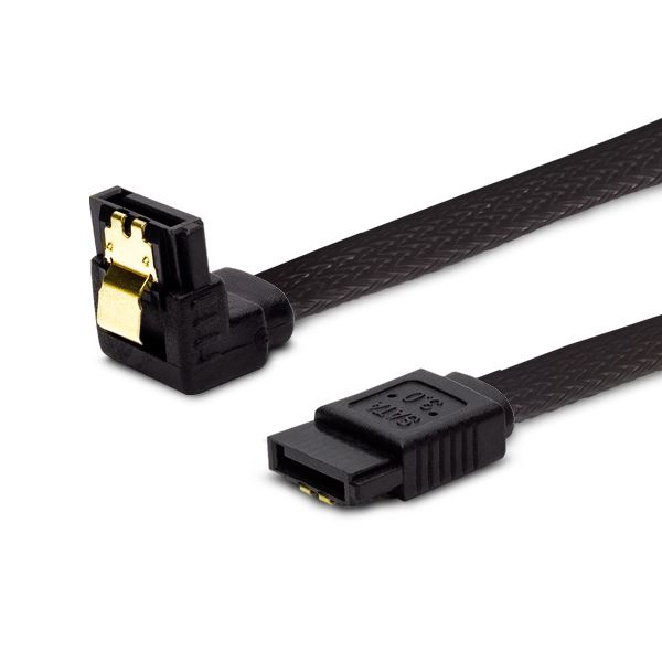 Savio GAK-04 SATA III кабел 30см черен, прав ъгъл (GAK-04)