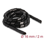 Delock spirál flexibilis kábelburkolat 2m x 16mm fekete (19024)