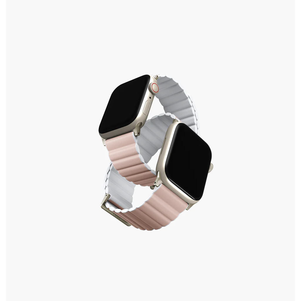 UNIQ remienok Revix Premium Apple Watch 6/7/8/SE/SE2/Ultra 42/44/45/49mm (UNIQ-45MM-REVPBPNKWHT)