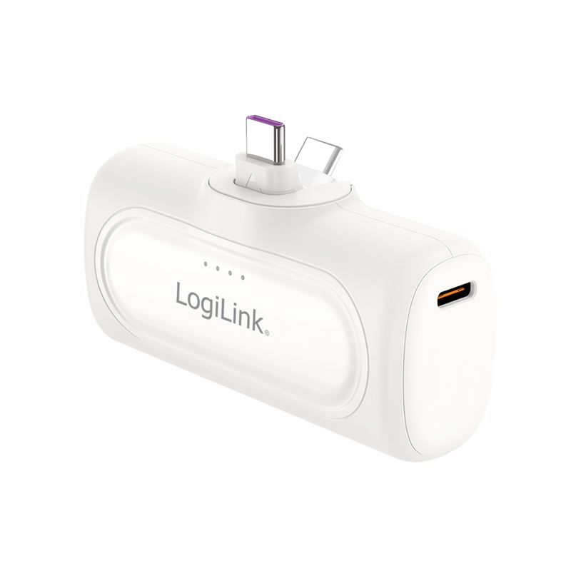 Външна батерия LogiLink PA0349W 5000 mAh, бяла