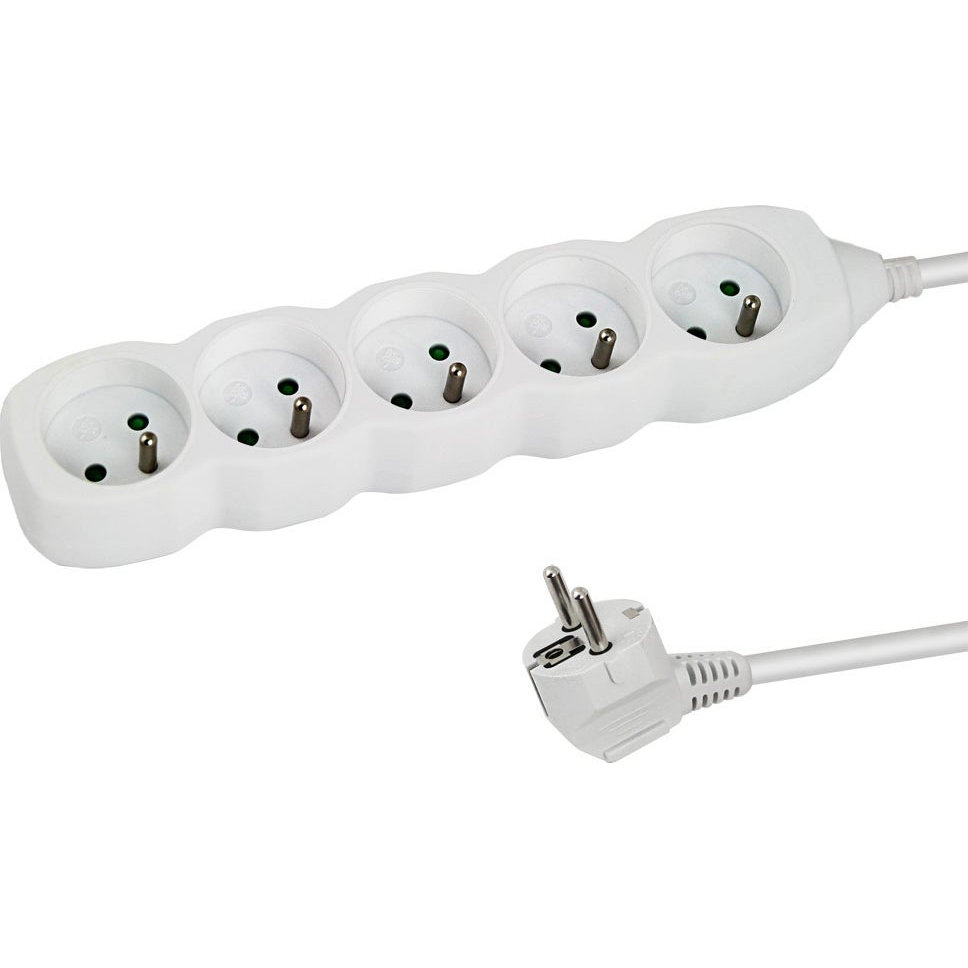 Esperanza ELK207W Túlfeszültség védő elosztó 5 aljzatos 1.5m - Fehér (ELK207W)