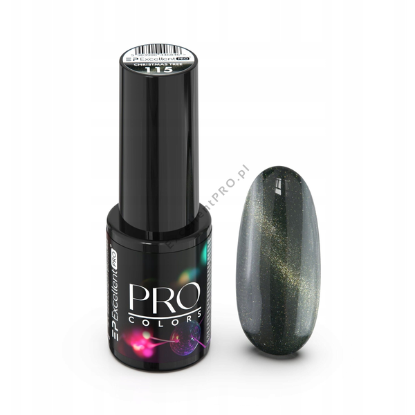 EXCELLENT PRO_Pro Colors Hema Free Cat Eye lakier hybrydowy 115 Christmas Tree 7g
