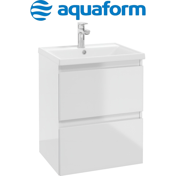 AQ.401-1105011 / AQUAFORM / OTTIMA / SZAFKA PODUMYWALKOWA WISZĄCA 50X60X40 DSM BIAŁY POŁYSK /