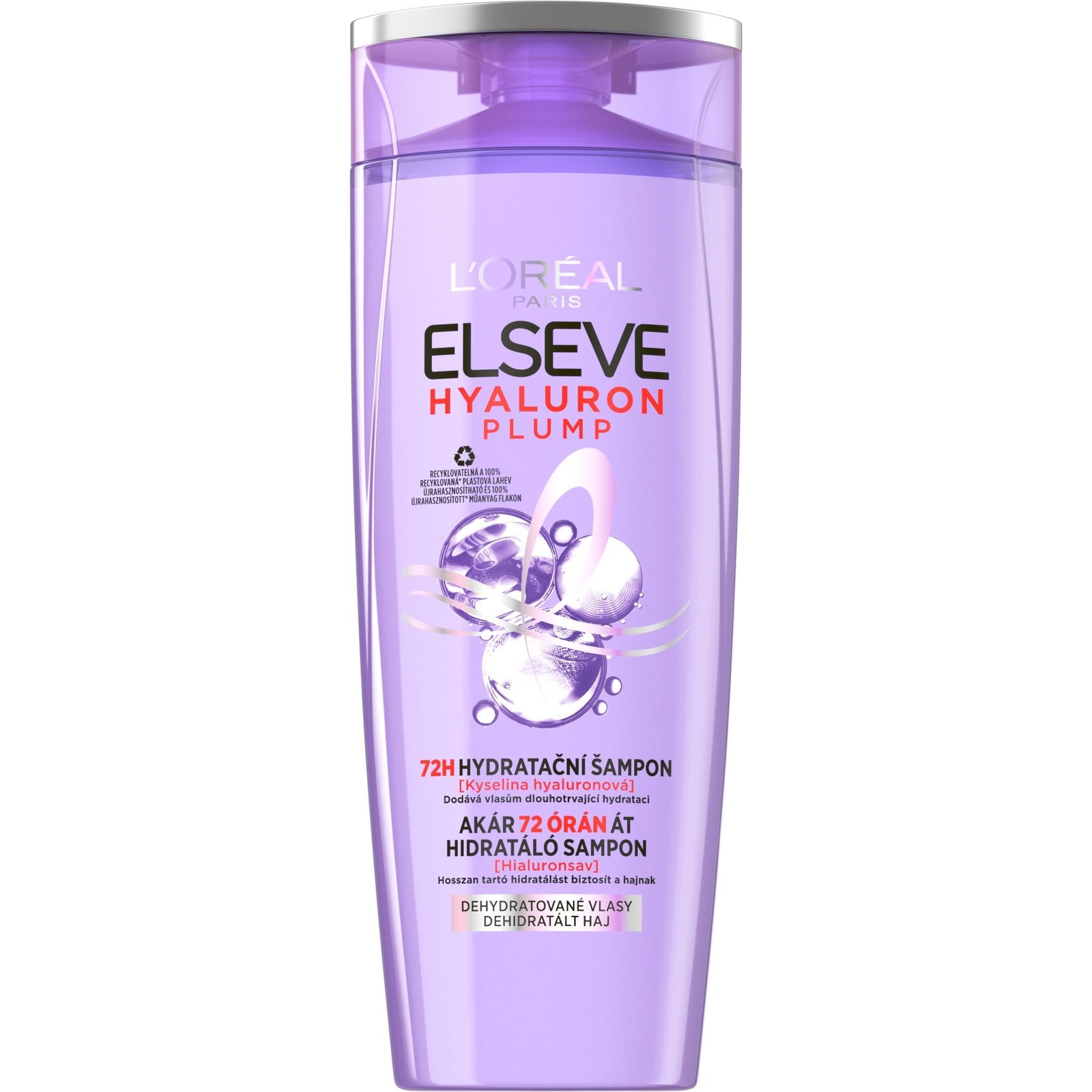 ĽORÉAL PARIS Elseve Hyaluron Plump 72H hidratáló sampon hialuronsavval 400 ml (3600524029913)