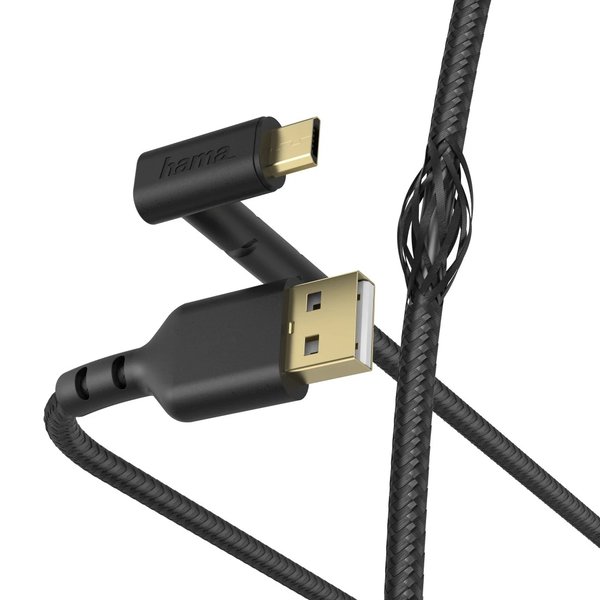 Hama Stand USB kábel USB 2.0 1,5 M USB A Micro-USB B 0,48 Gbit/s Fekete