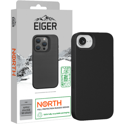 Eiger North Apple iPhone 16e Szilikon Hátlapvédő Telefontok - Fekete (EGCA00728)
