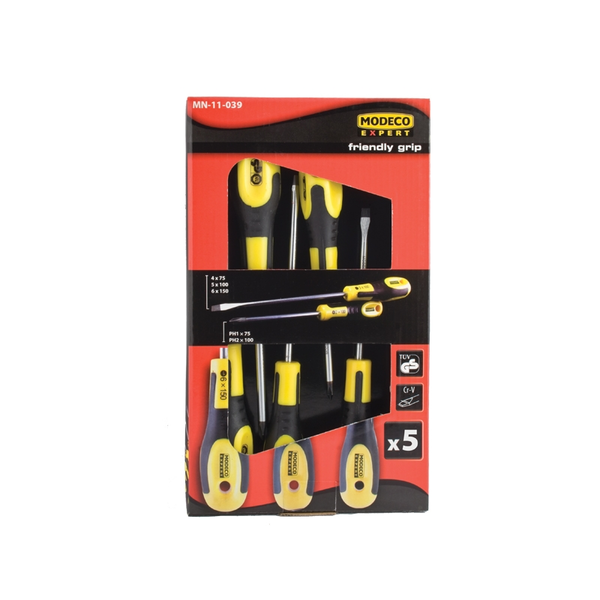  Modeco Komplet wkrętaków FRIENDLY GRIP 5szt. - MN-11-039