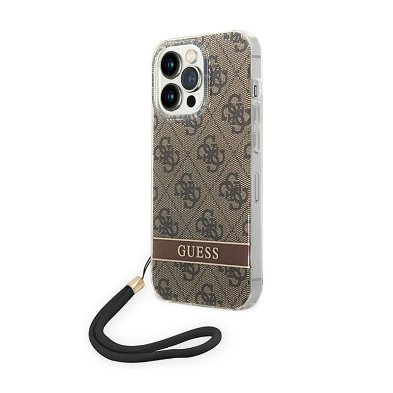 Guess 4G Print Strap Apple iPhone 14 Pro Tok - Barna/Mintás (GUOHCP14LH4STW)