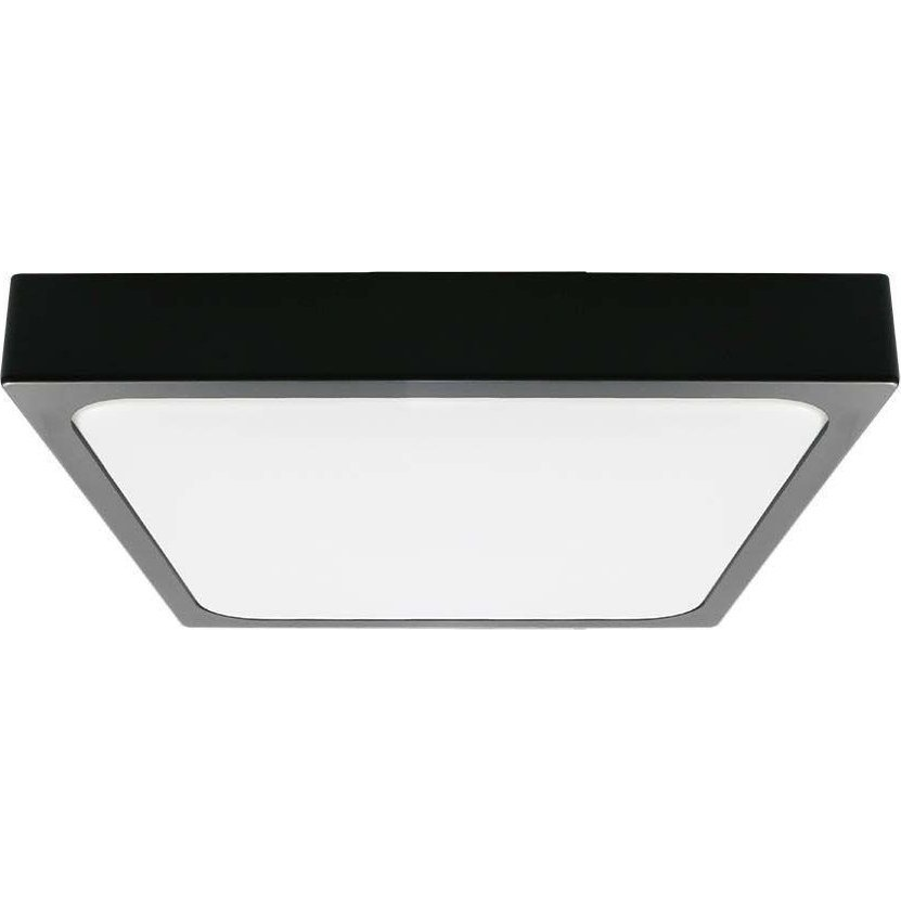 V-TAC 7650 Négyzet Mennyezeti Lámpa - 30 W, IP44, Fekete Kerettel, Hideg Fehér, 100 Lm/ W (SKU 7650)