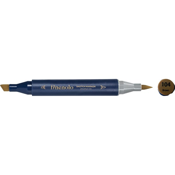 Deli Finenolo 104 - Brown kétvégű permanent ART marker (DEC184-F/104)