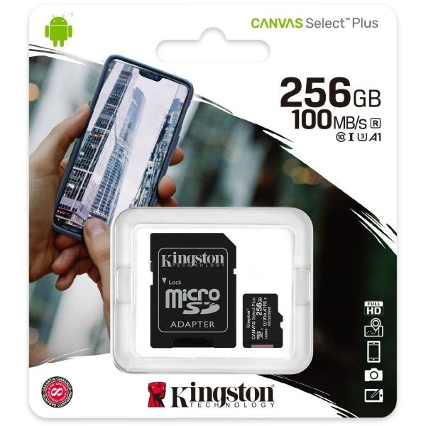 Kingston Technology Canvas Select Plus 256 GB MicroSDXC UHS-I Trieda 10 (SDCS2/256GB)