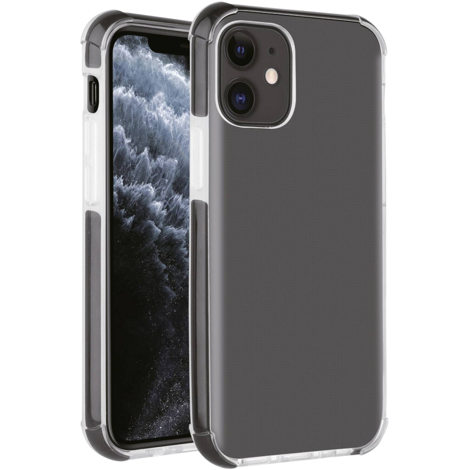 Vivanco Apple iPhone 12, iPhone 12 Pro Hátlap Fekete Átlátszó (RSCVVIPH12M/PT) (RSCVVIPH12M/PT)