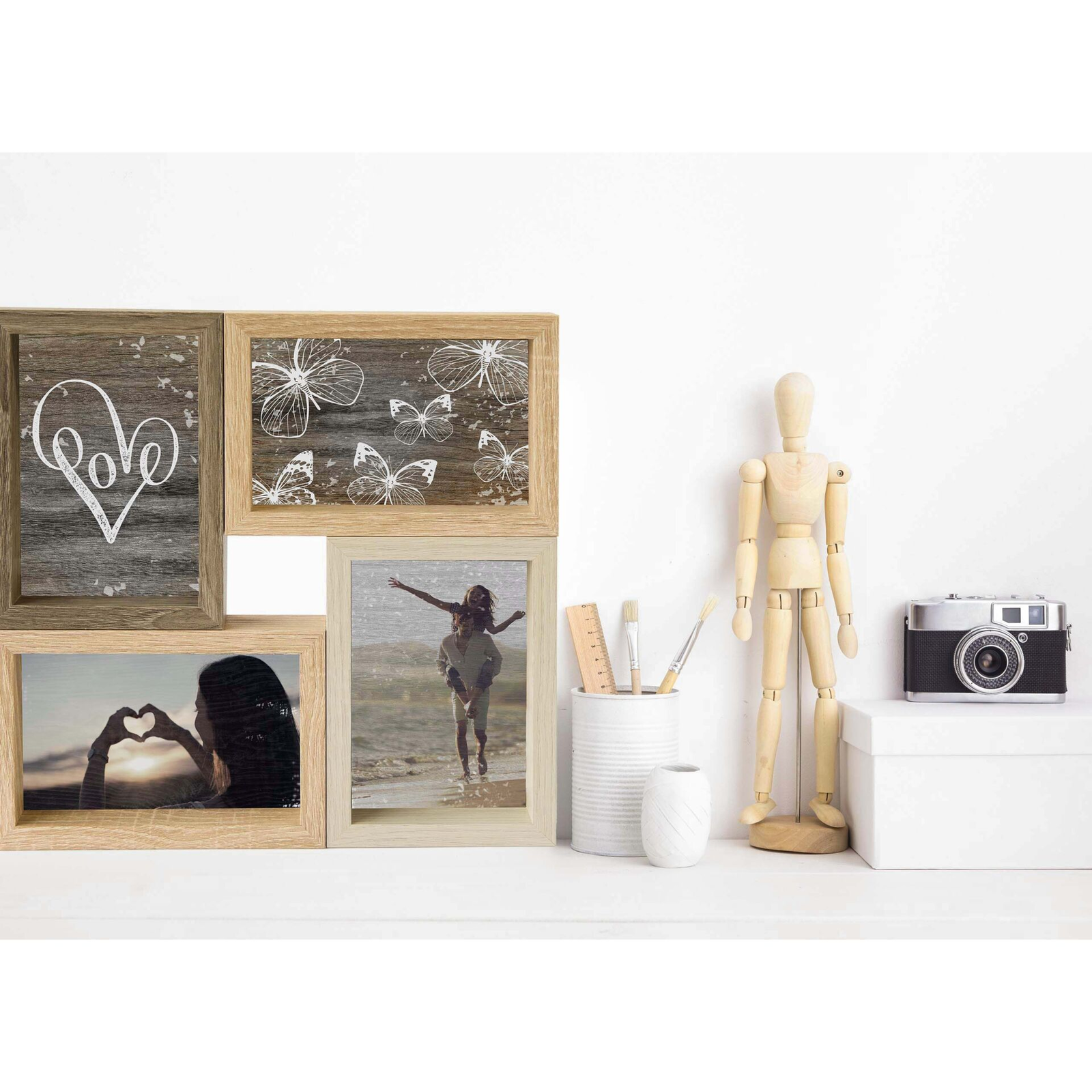 Nielsen Collage Mixed Colours 4 28x28 Képkeret - Natúr (8999348)