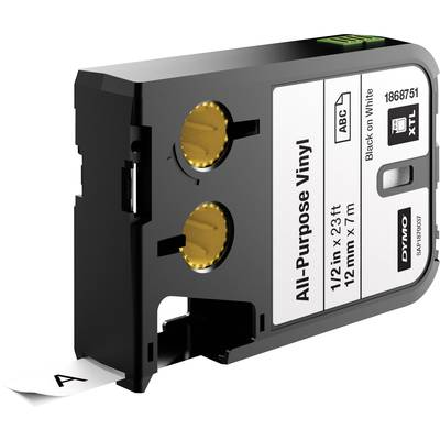 Feliratozó szalag többcélú vinil DYMO XTL Labels Szalagszín: Fehér Szövegszín:Fekete 12 mm (1868751)