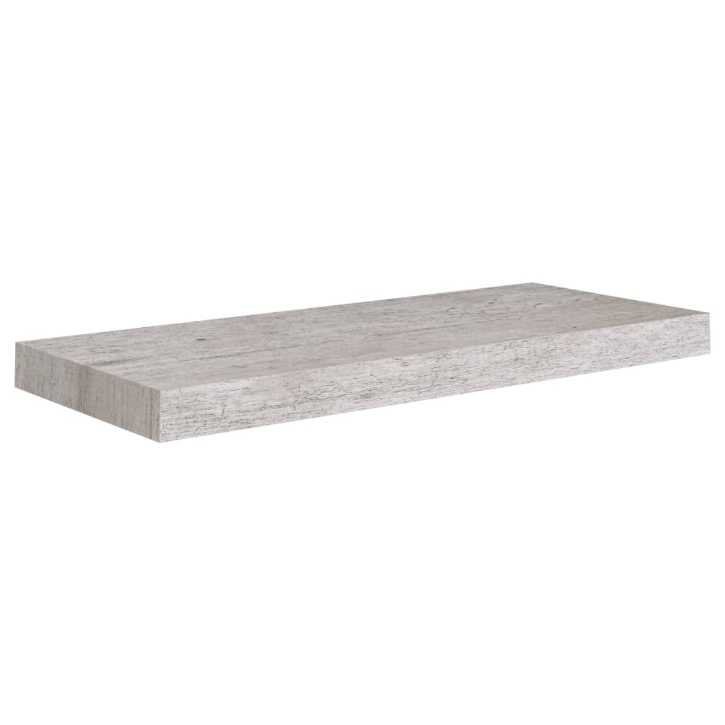 betonszürke MDF fali polc 60 x 23,5 x 3,8 cm (326597)