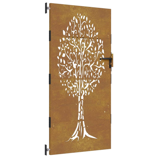 famintás corten acél kerti kapu 85x175 cm