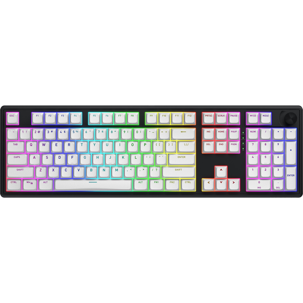 HATOR Skyfall Wireless 100 tastatur Spil USB + RF Wireless + Bluetooth QWERTY US engelsk Sort, Hvid