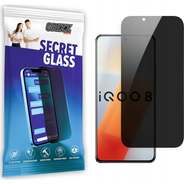  GrizzGlass Szkło prywatyzujące GrizzGlass SecretGlass Vivo iQOO 8 5G
